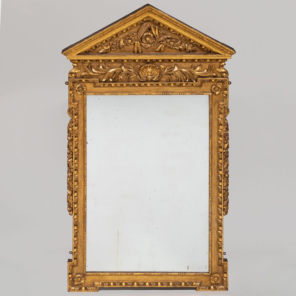 Appraisal: George II Giltwood Mirror ft in x in Condition Good