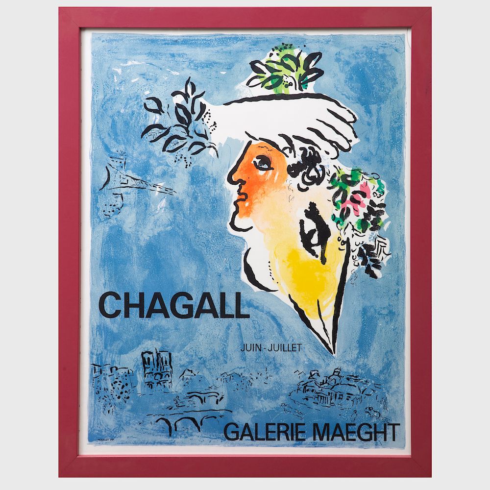 Appraisal: After Marc Chagall - Galerie Maeght Exhibition Poster Lithographic poster