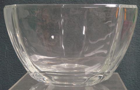 Appraisal: Triangular Tiffany Co crystal bowl late th c d h