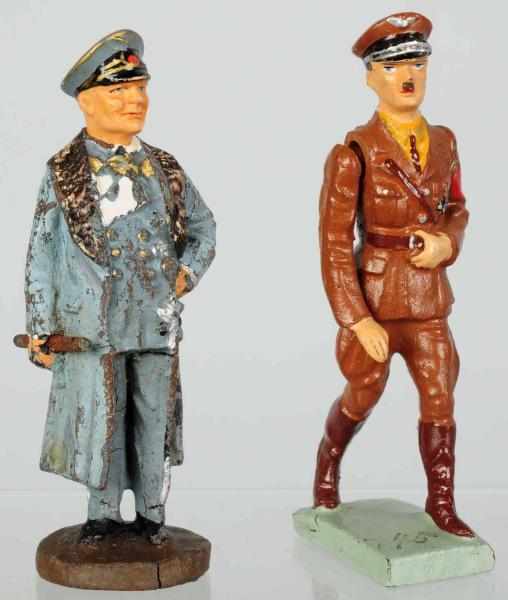 Appraisal: Lot of Lineol Hitler Elastolin Goering Very nice movable arm