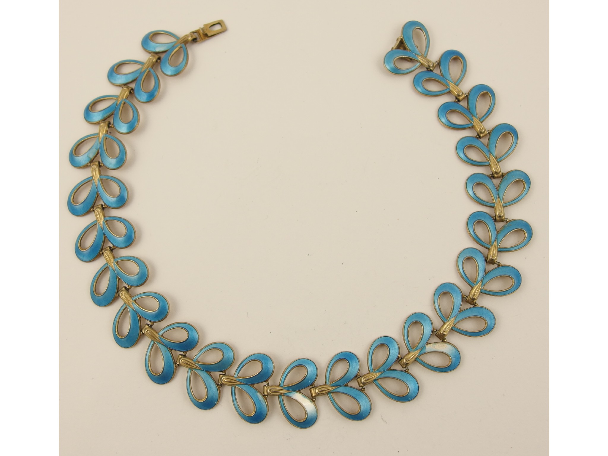 Appraisal: A silver and enamel necklace by Albert Scharning of Norway