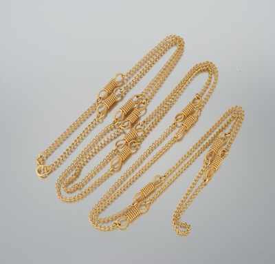 Appraisal: A Long k Gold Chain k yellow gold chain with