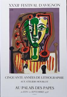 Appraisal: Pablo Picasso - Figure au Corsage Raye color poster for