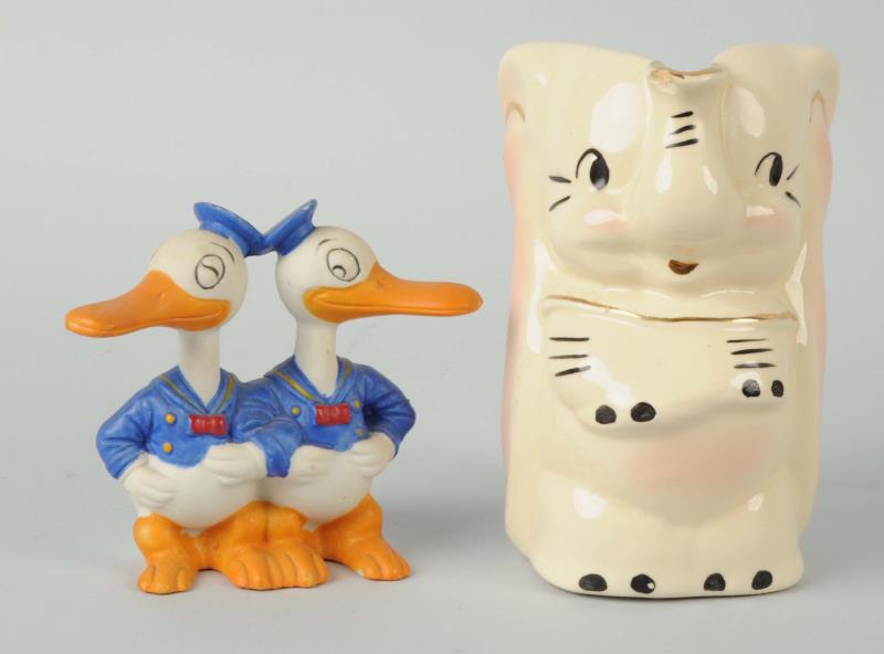 Appraisal: Donald Duck Tea Pot And Dumbo Pitcher The tea pot