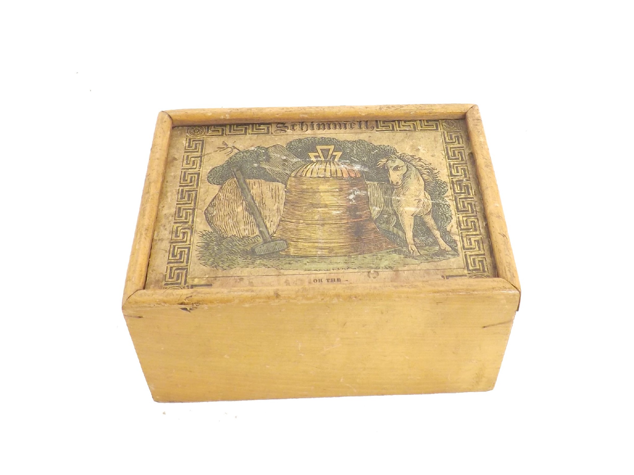 Appraisal: Mauchline ware related - lidded game box with shaker dice