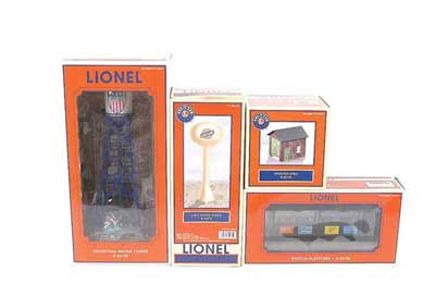 Appraisal: Lionel O Gauge accessories consisting of Catalogue No Water Tower