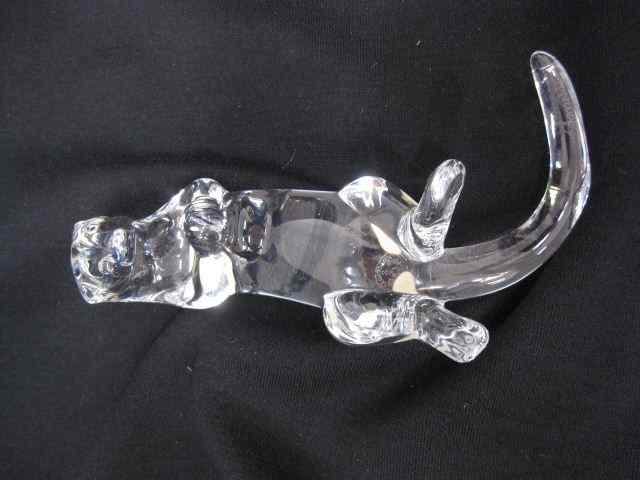 Appraisal: Baccarat Crystal Figurine of an Otter on his back eating