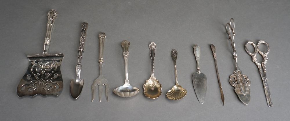 Appraisal: Assorted Sterling and Lesser Silver Handled and Flat Table Articles