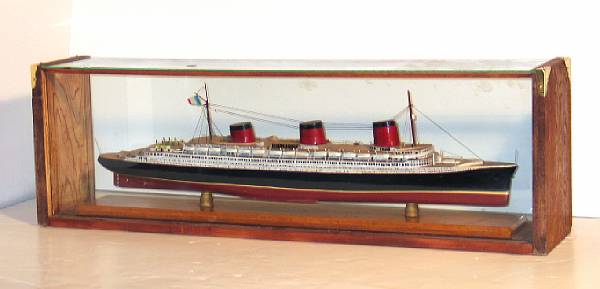 Appraisal: A charming full hull model ship of the French Line's