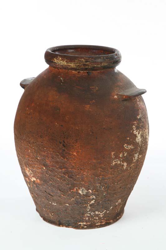 Appraisal: OVOID REDWARE JAR Double handled h