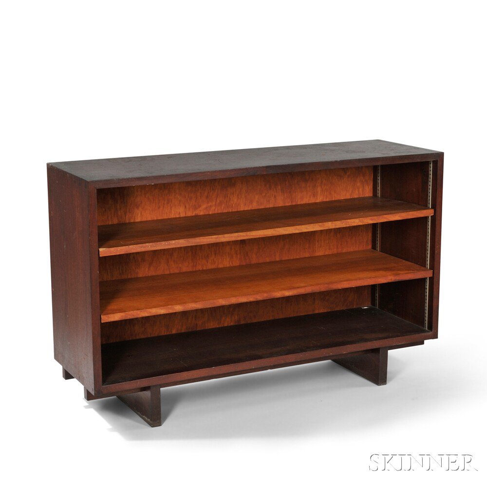 Appraisal: Early George Nakashima Bookcase Walnut New Hope Pennsylvania s Rectangular