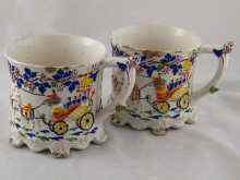 Appraisal: A rare pair of charmingly naive mid th c Staffordshire