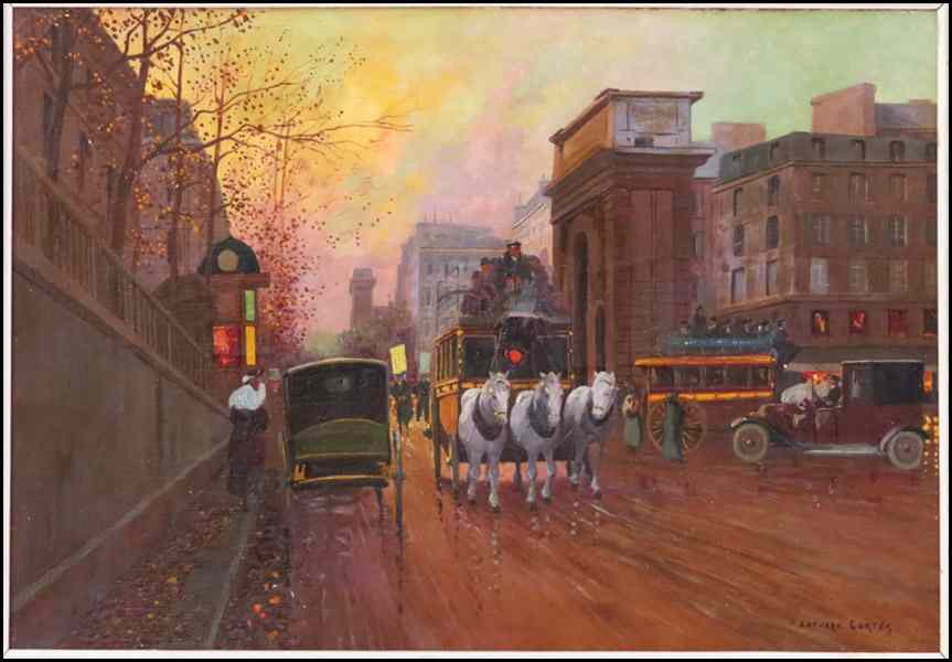 Appraisal: IN THE STYLE OF EDOUARD CORTES PORTE ST MARTIN Oil