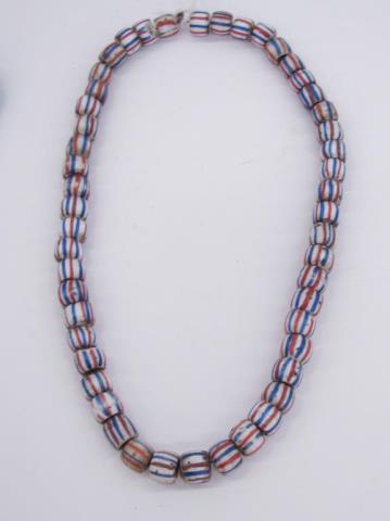 Appraisal: Antique Amsterdam antique trade necklace long large chevron beads