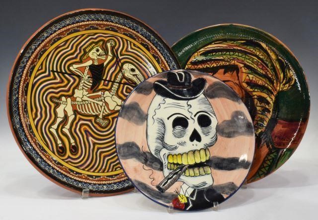 Appraisal: lot of Decorative Talavera tin-glazed earthenware chargers including portrait of