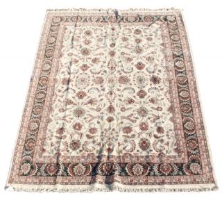 Appraisal: Hand Woven Kashan Indo Rug ' x ' Wool Floral