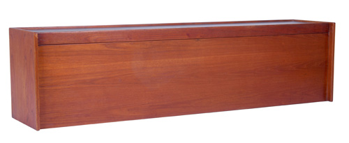 Appraisal: GEORGE NELSON HERMAN MILLER Teak wall-hanging cabinet with black laminate