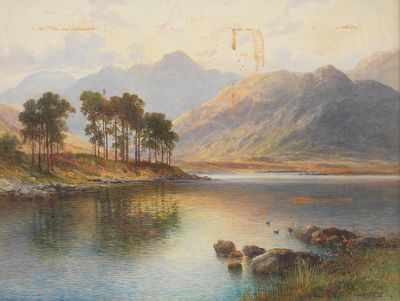 Appraisal: Emile Axel Krause Danish - The Langdale Pikes Blea Tarn