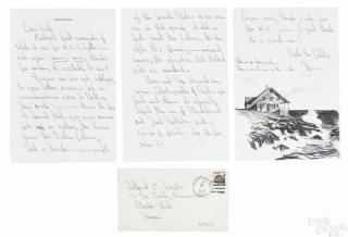 Appraisal: Jamie Wyeth American b three page hand written letter to