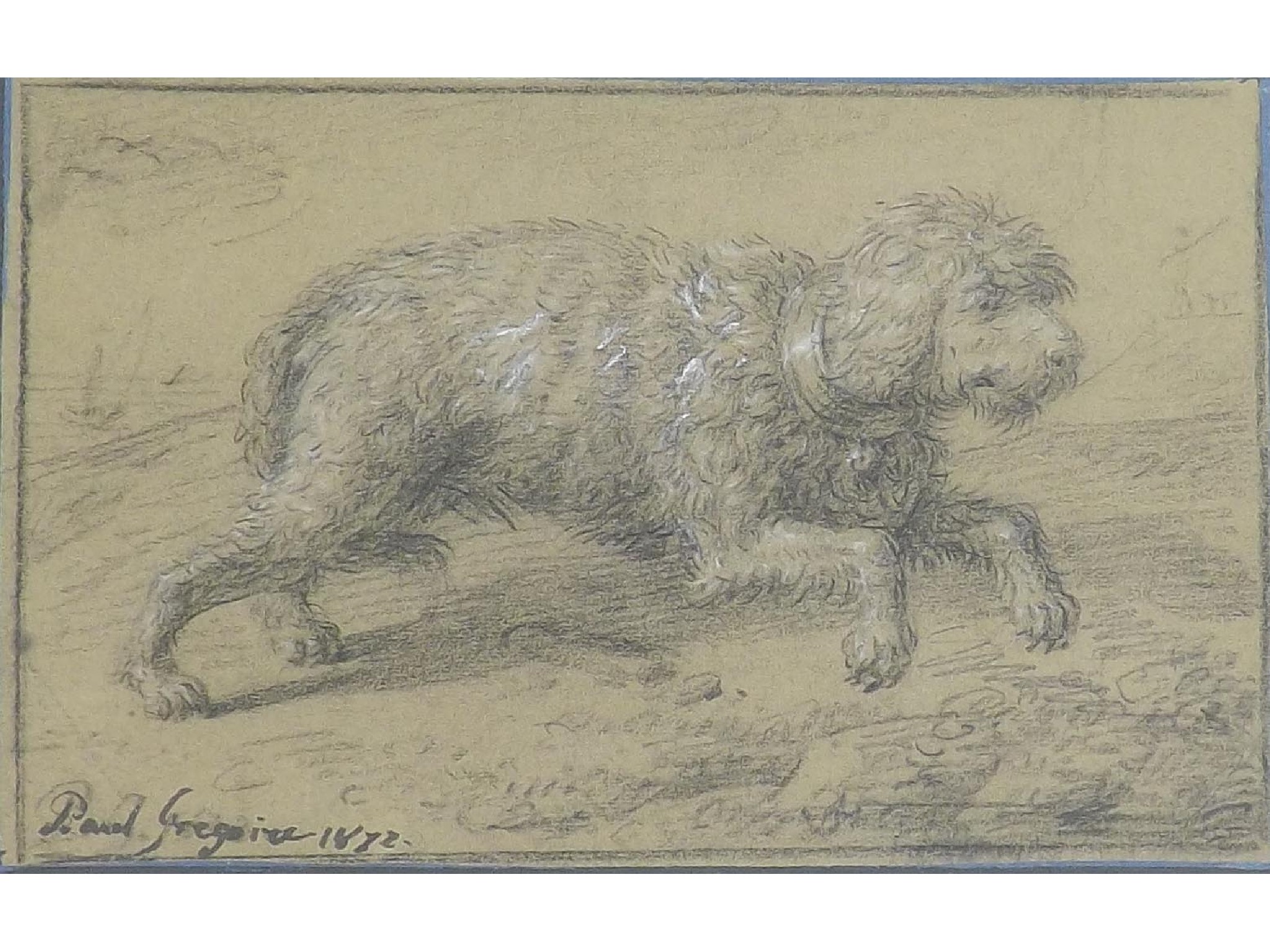 Appraisal: Attributed to Paul Gregoire - study of a dog running