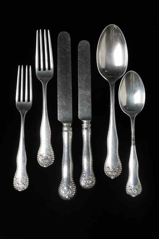 Appraisal: -PIECE GORHAM STERLING SILVER FLATWARE SERVICE ''Lancaster'' pattern Including twelve