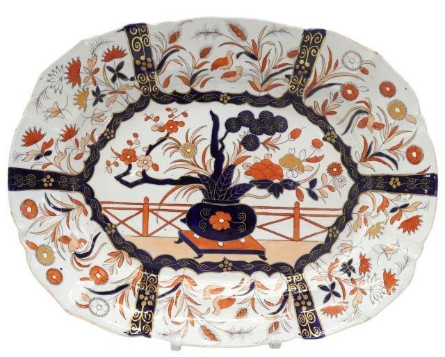 Appraisal: English Mason's Ironstone oval service platter mid to late th