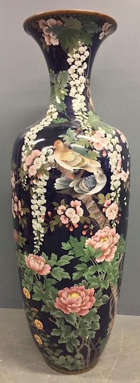 Appraisal: Massive Japanese Cloisonn Vase Massive Japanese cloisonn vase th c