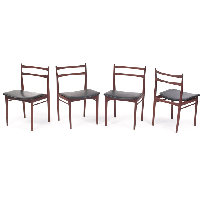 Appraisal: Rosengren Hansen rosewood dining chairs four Denmark for The Skandia