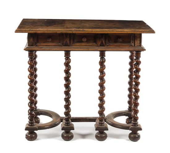 Appraisal: Sale Lot An Italian Baroque Walnut Table th th century