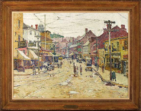 Appraisal: Felicie Waldo Howell American Hawaii - New England Street Scene