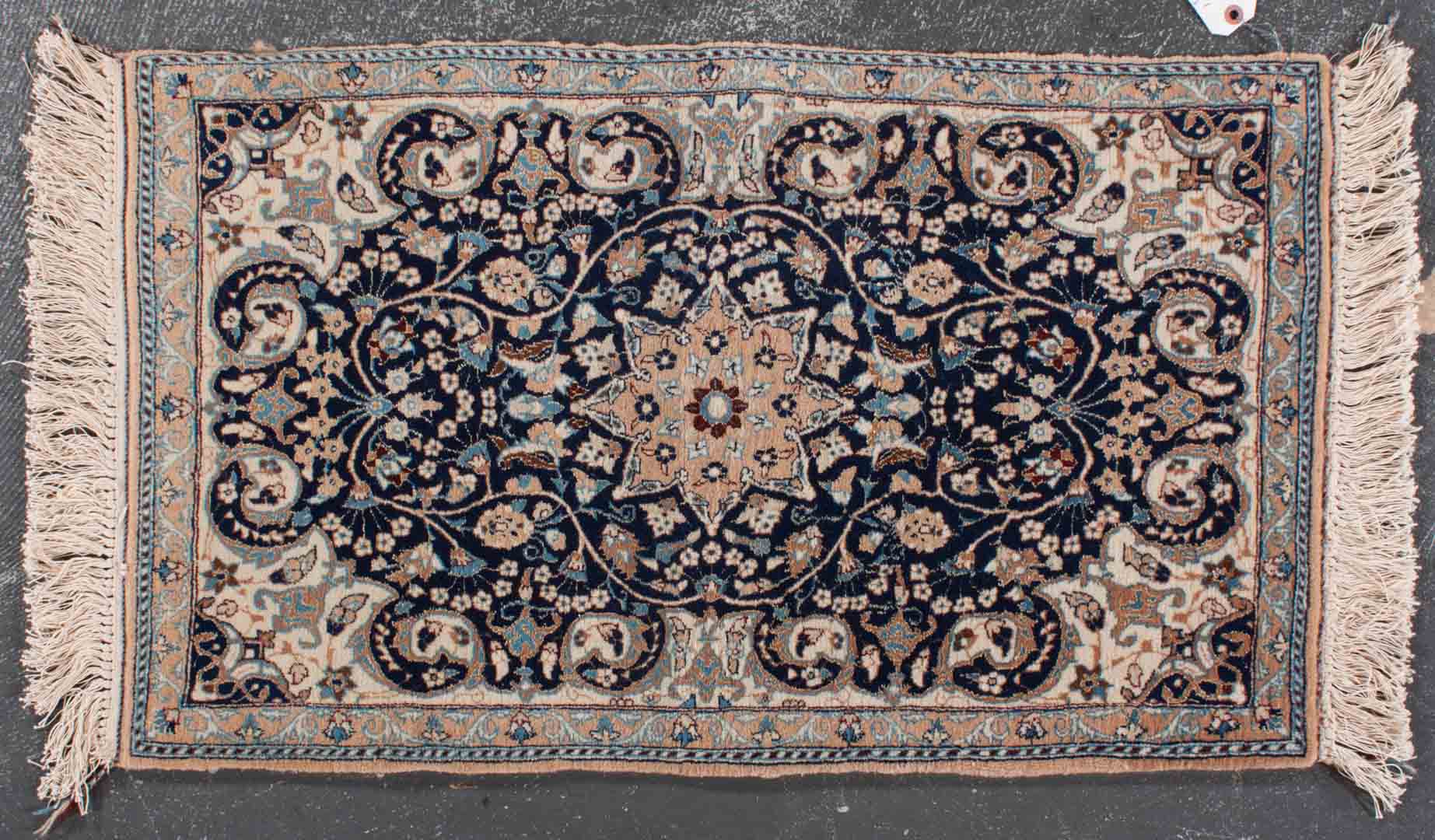 Appraisal: Very Fine Nain rug approx x Iran circa