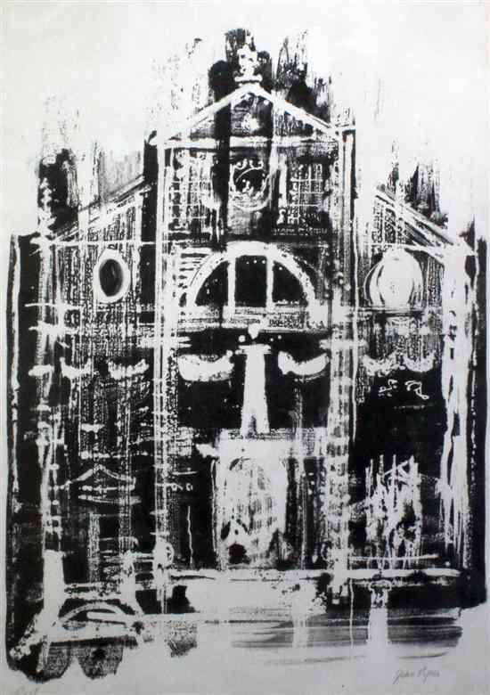 Appraisal: John Piper - proof lithograph San Moise Venice L signed