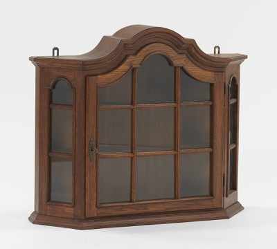 Appraisal: Dutch Style Curio Cabinet Walnut cabinet for miniature display having