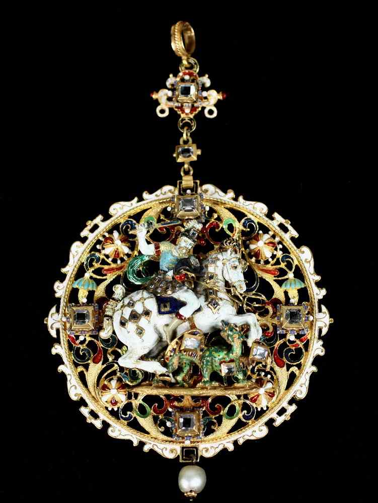 Appraisal: PENDANT - Renaissance period worked in a high carat gold