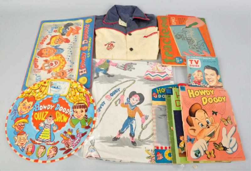 Appraisal: Lot of Cloth Paper Howdy Doody Items Includes one piece