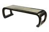 Appraisal: CHINESE TABLE - Low Black Lacquer Open Ended Curled Foot