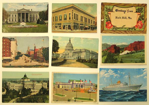 Appraisal: Array of Postal cards Ensemble of vintage post cards including