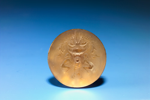 Appraisal: R LALIQUE Brooch or hat pin Deux Figurines et Masque