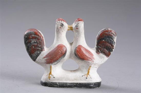 Appraisal: CHALK LOVEBIRDS American nd half- th century Pair of birds