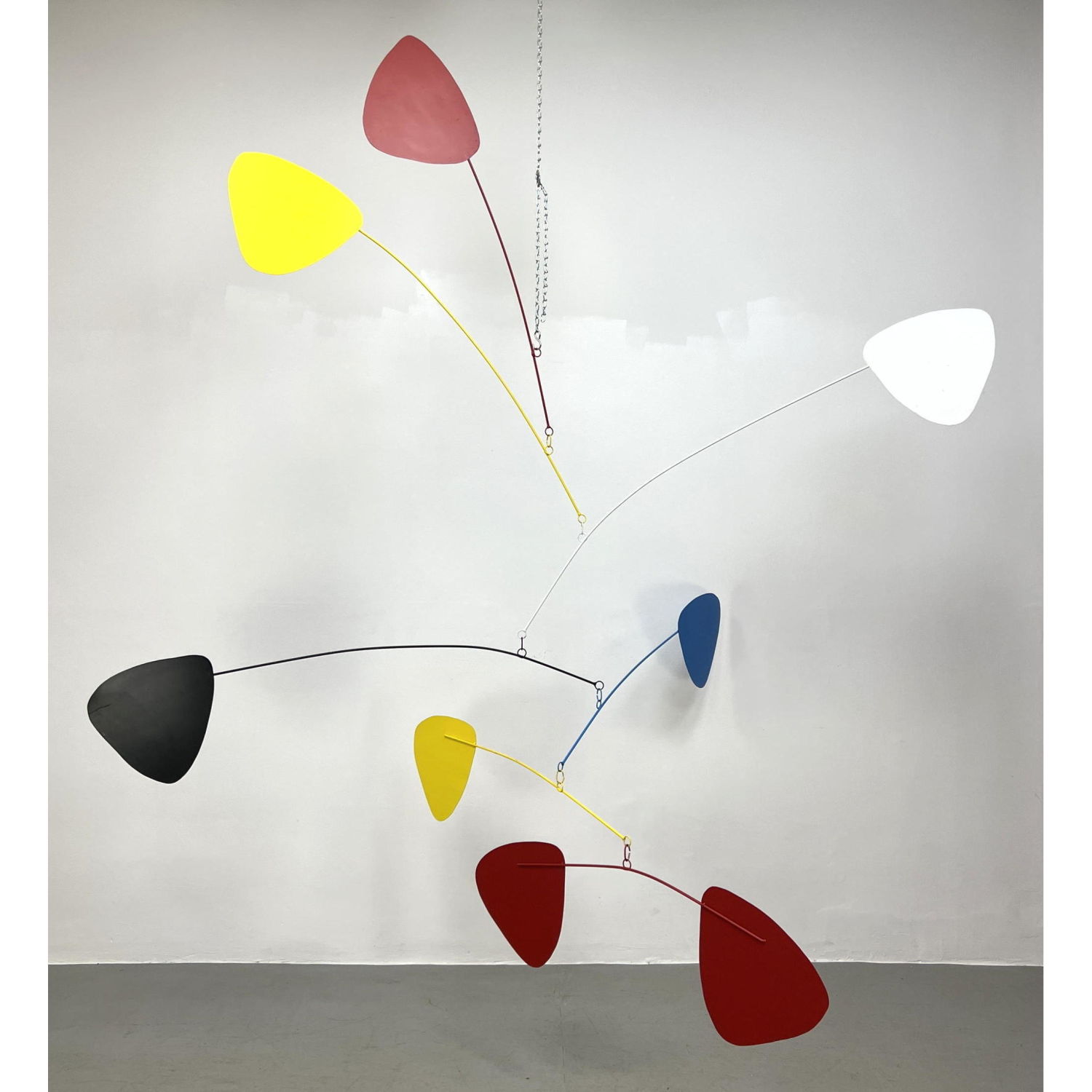 Appraisal: Exceptionally Large Kinetic Metal Wind Mobile Primary Colors plus Black