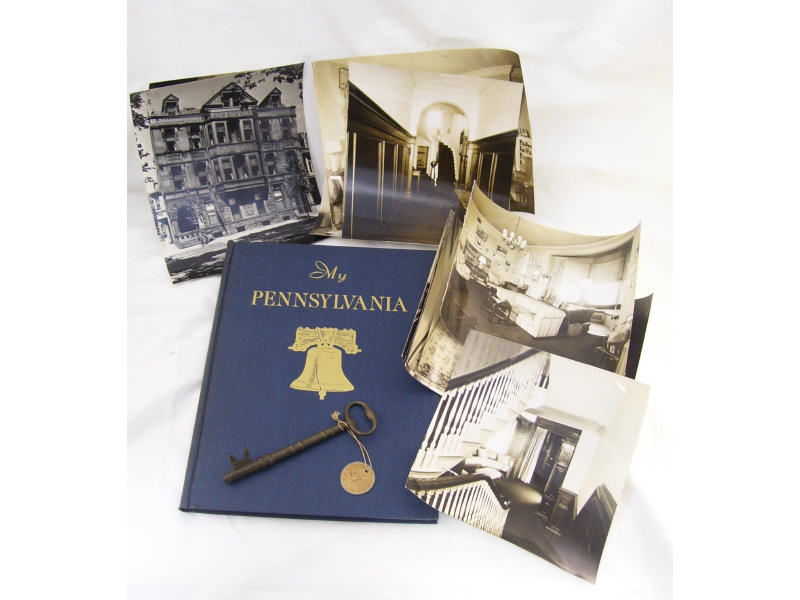 Appraisal: Governor's Mansion Key Book Photo Lot Lot includes Brass skeleton