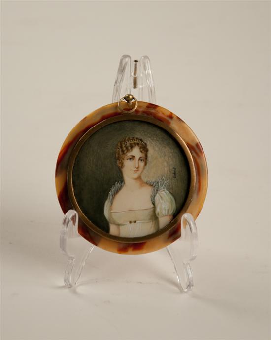 Appraisal: An E th C Gobert Portrait Miniature of a young