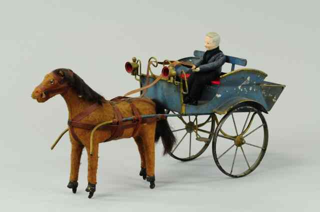 Appraisal: HORSE DRAWN CART Appears to be French blue painted open