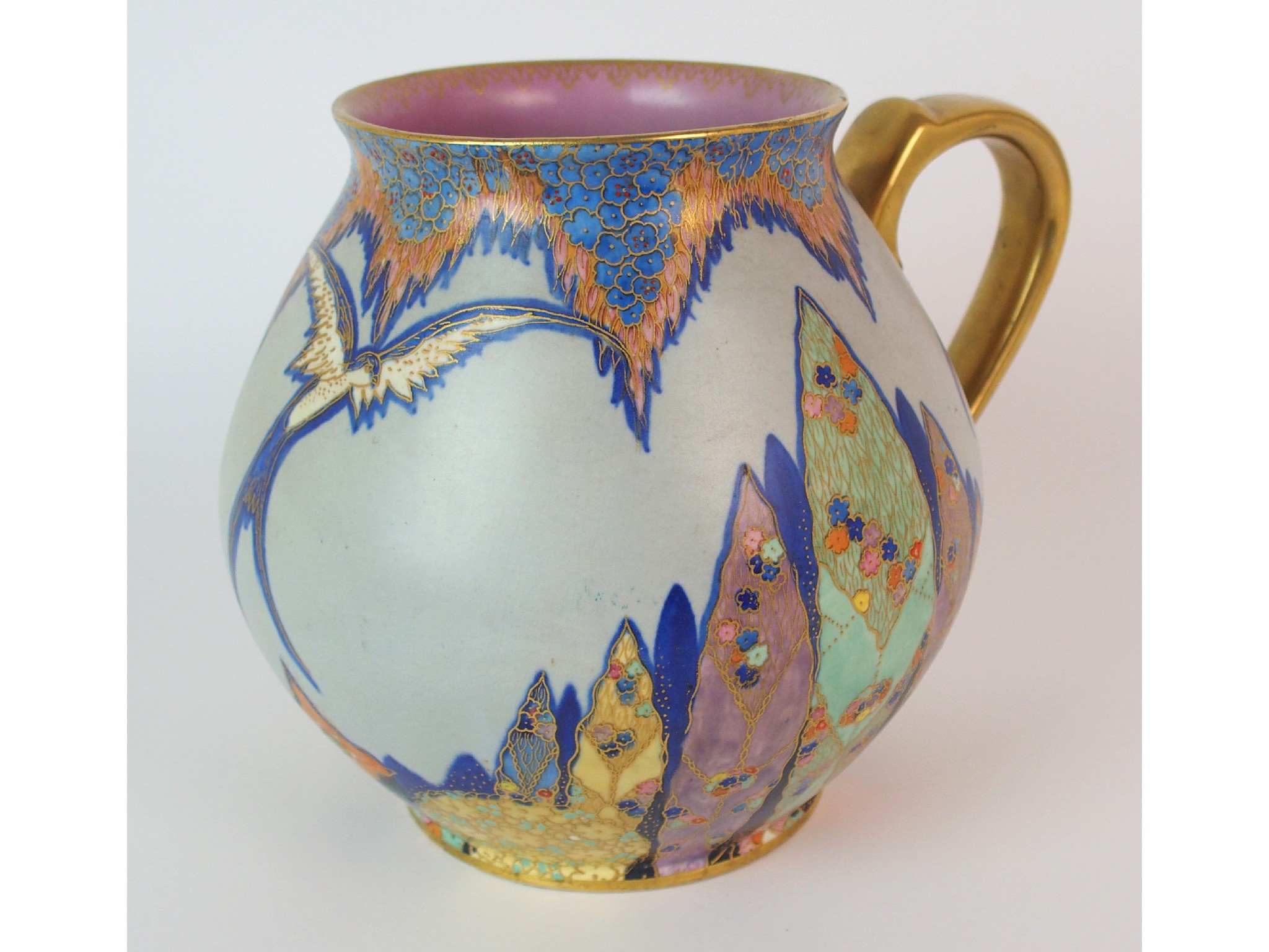 Appraisal: A Carlton Ware Art Deco 'Fantasia' Jugthe bulbous jug with