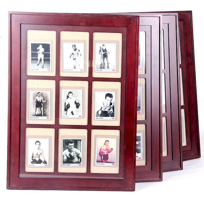 Appraisal: Framed All World Boxing Trading Cards For your consideration is