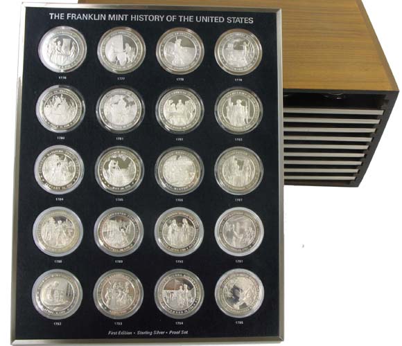 Appraisal: STERLING SILVER PROOF SET HISTORY OF THE UNITED STATES medals