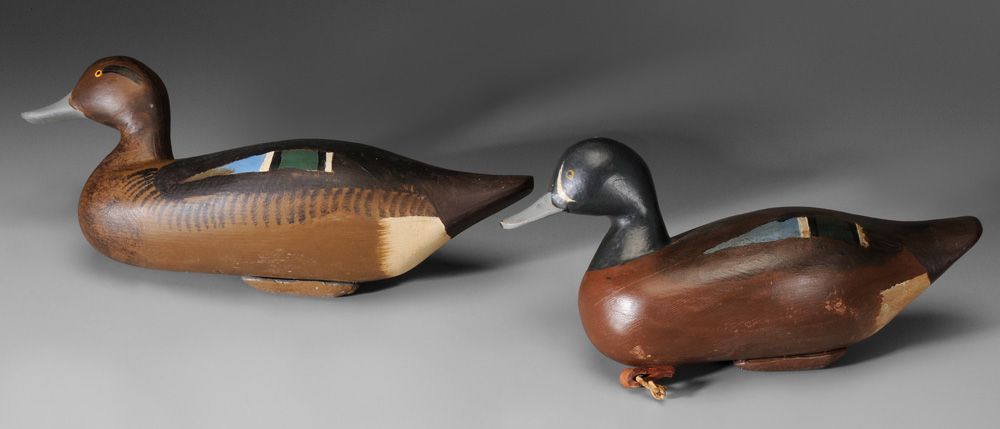 Appraisal: Pair Paul Gibson Decoys Blue Wing Teal drake and hen