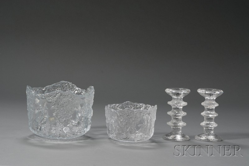 Appraisal: Four Pieces of Scandinavian Art Glass two Kosta Boda decorative