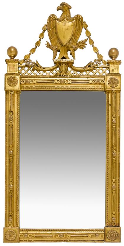 Appraisal: Federal giltwood mirror with eagle th century