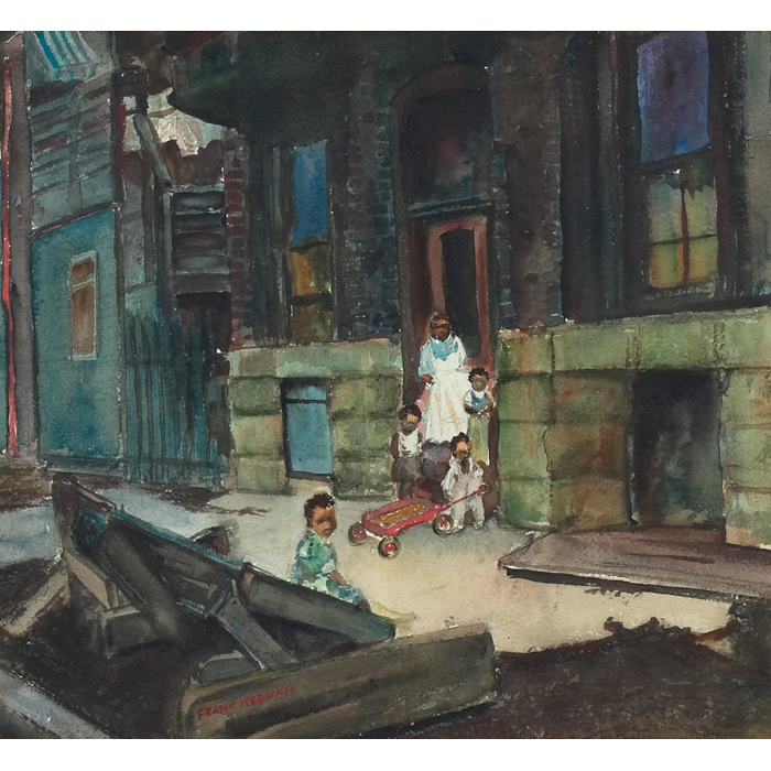 Appraisal: Frank Keenan American - ''South Side '' c watercolor ''